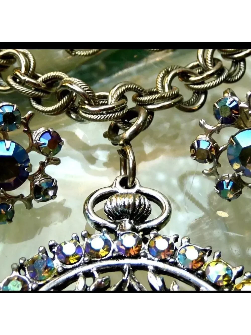 VTG JUDY LEE AB RHINESTONE POCKET WATCH DESIGN PENDANT NECKLACE EARRINGS LOT 20